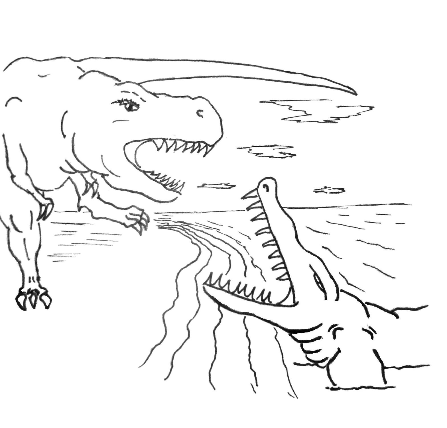 Раскраска с динозавром (динозавры)
