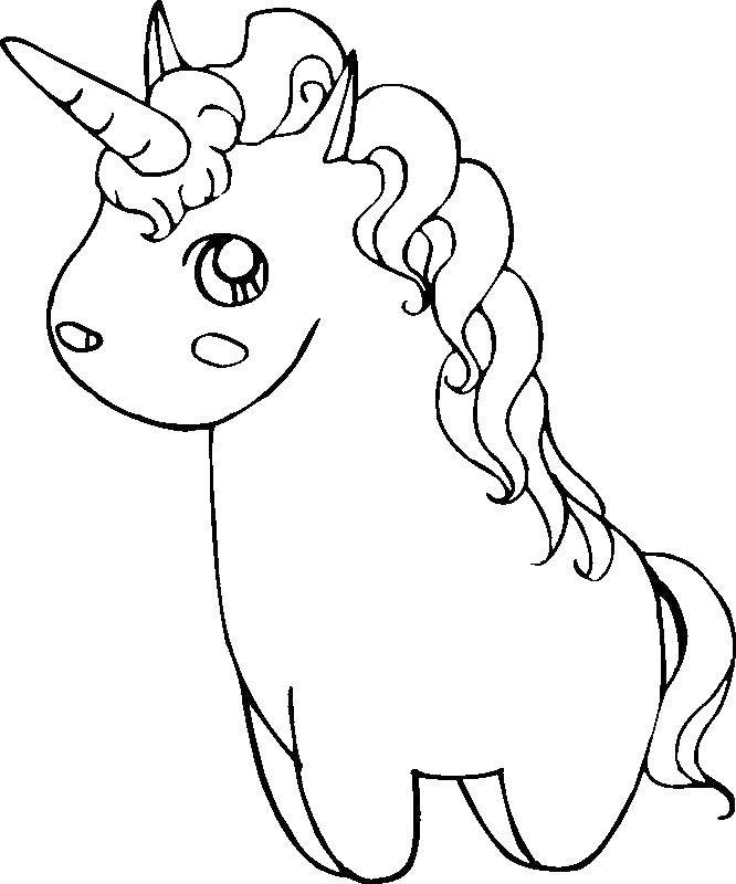 Раскраска с изображением единорога, ежинорога, коня, лошадки и рога (единороги, рог)