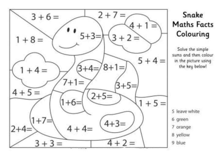 Математические раскраски для развивающих занятий с детьми (логика, обучение)