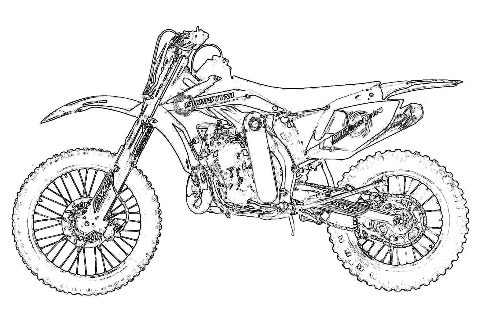 Раскраска транспорт мотоцикл - детская раскраска для развития творческих способностей (мотоцикл, скорость)