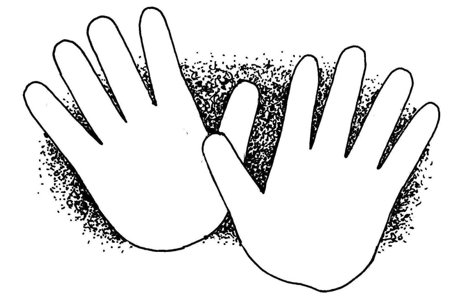 Контур руки и ладошки для вырезания Руки (руки, ладошки, дети)