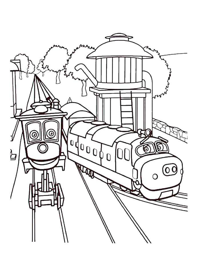 Раскраска поезда для детей (поезд)