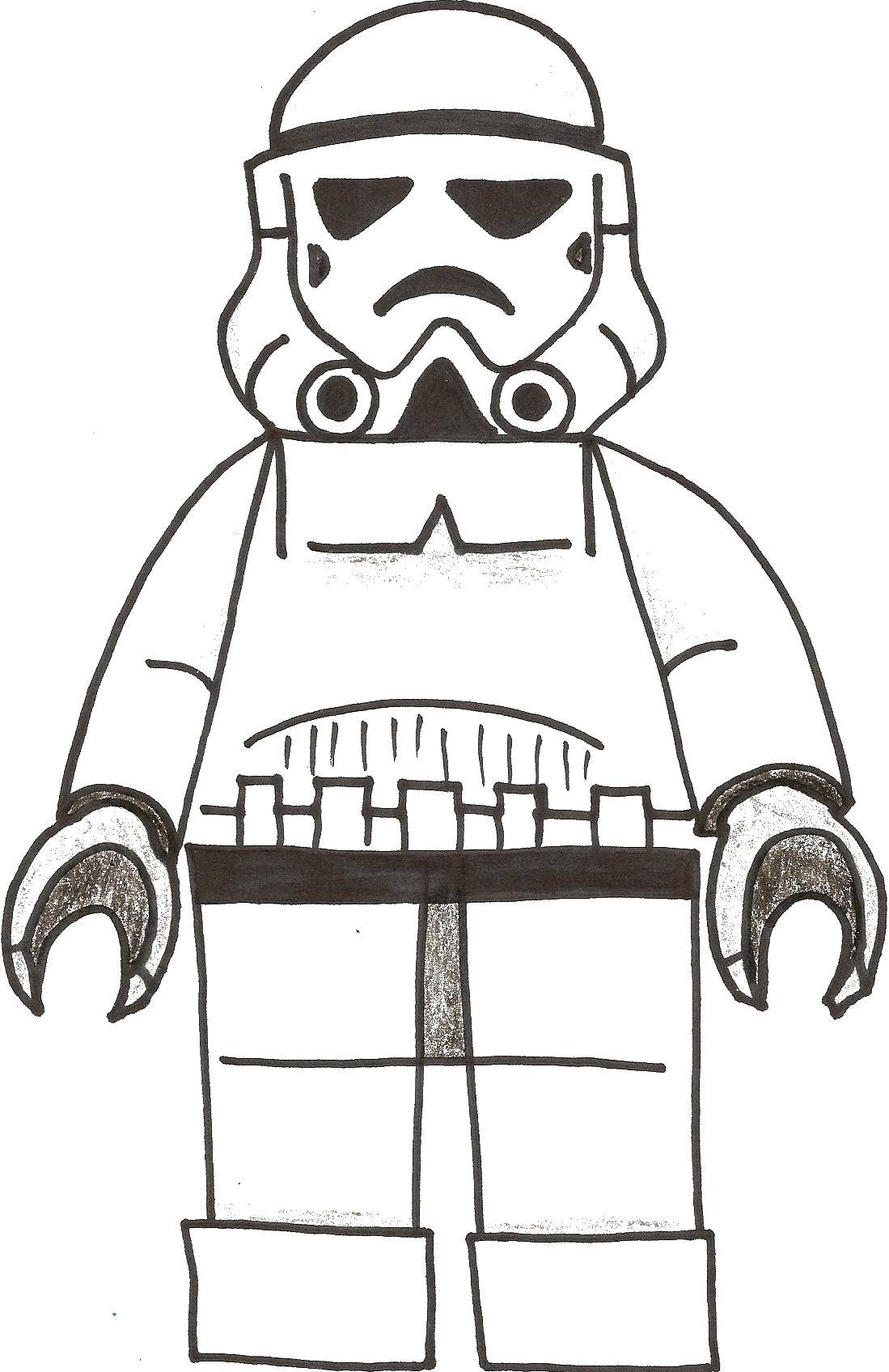 Раскраска Лего Дарт Вейдер из Звездных Войн (Лего)