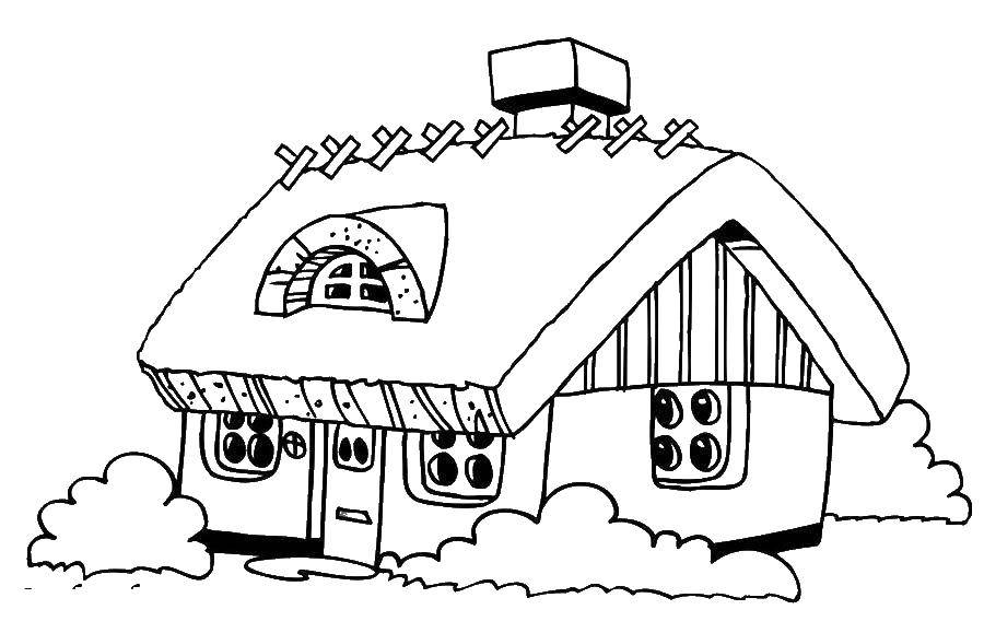 Раскрашенное изображение дома и здания (дома, здания)