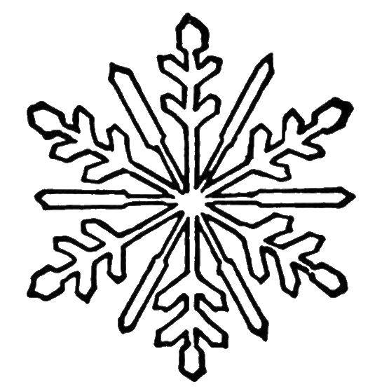 Раскраска снежинки для детей (снежинка, развлечение, развитие)