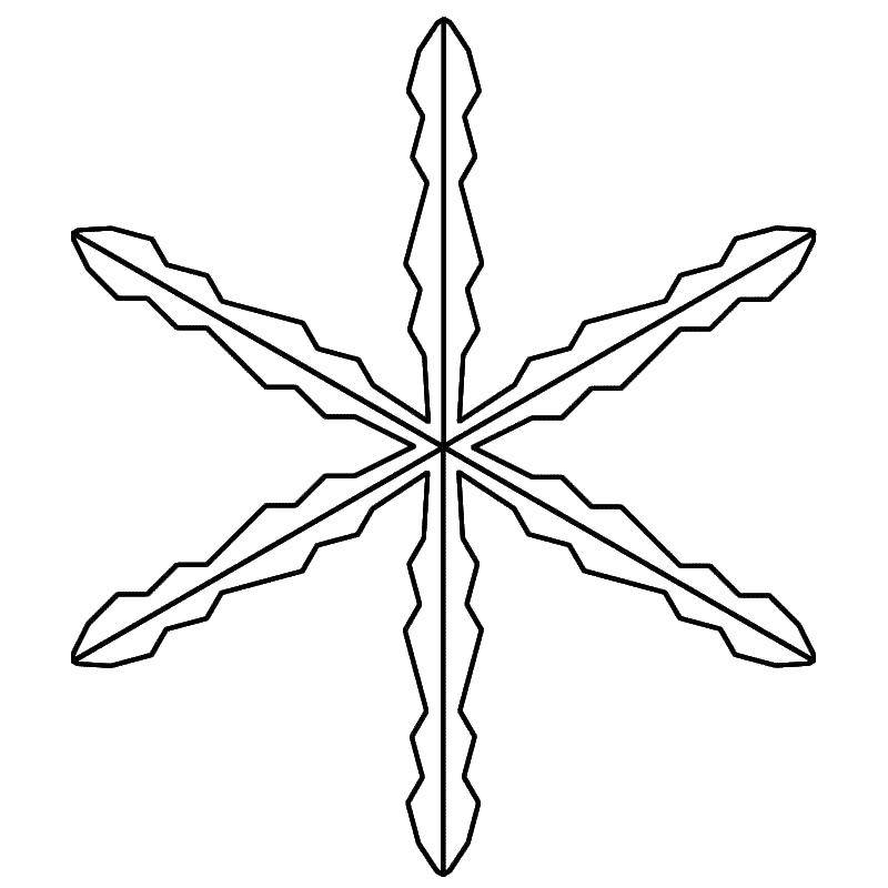 Раскраска с изображением снежинки (снежинка, раскрашивание)