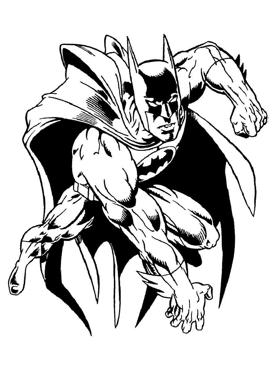 Раскраски для мальчиков супергероев Бэтмэна и Робина (Бэтмэн, Робин)