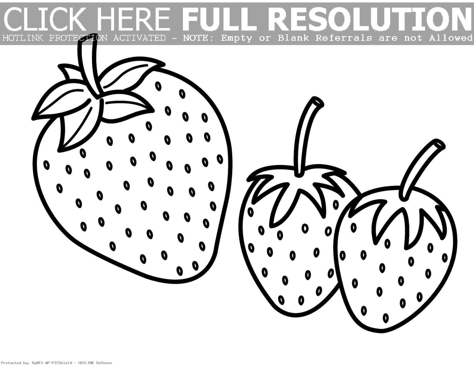 Раскрашенная картинка ягоды клубники (ягоды, клубника)
