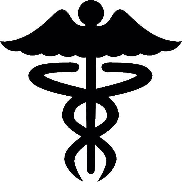 Раскрашенный универсальный медицинский знак (медицинские, универсальный, знак, навыки)