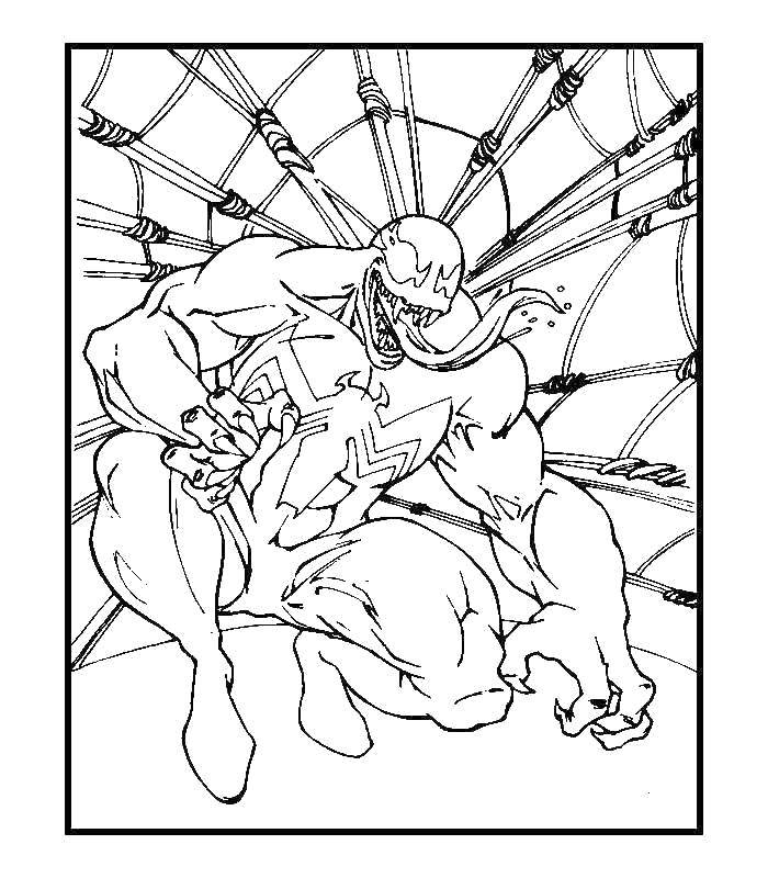 Раскраска Человека-паука из комиксов (Человек-паук)