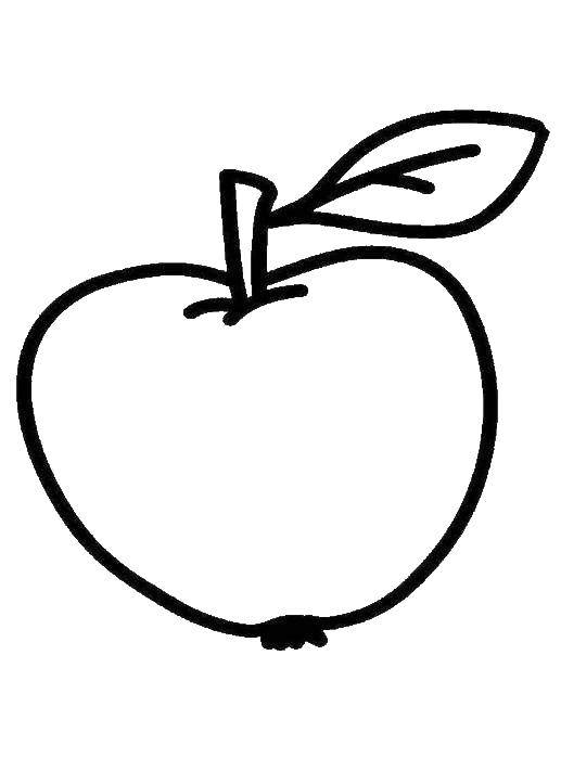 Раскраска яблока (яблоко)