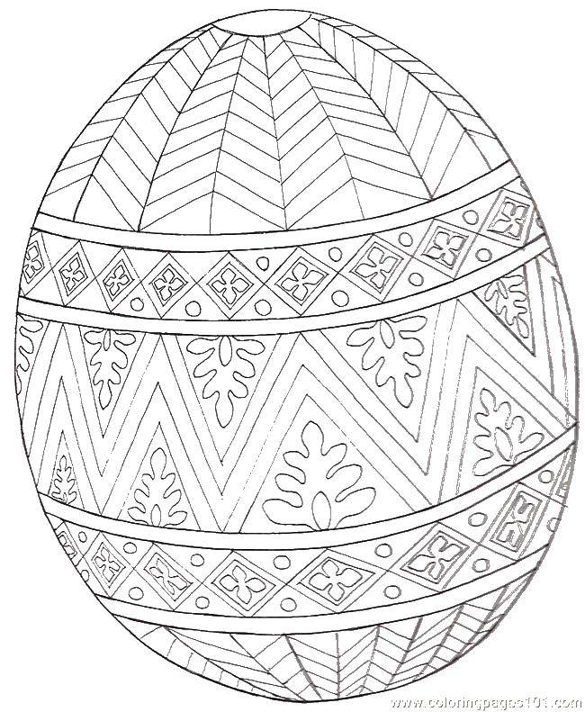 Раскраска с узором Узор, геометрия, яйцо (яйцо)