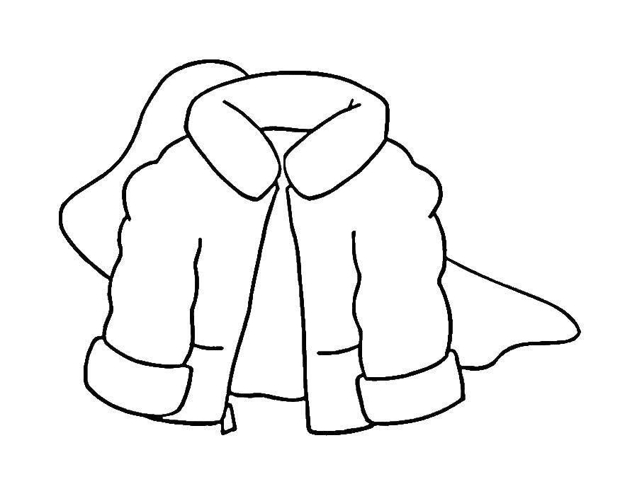 Раскраска куртки для мальчиков и девочек на зиму (одежда, куртка, развивающие)
