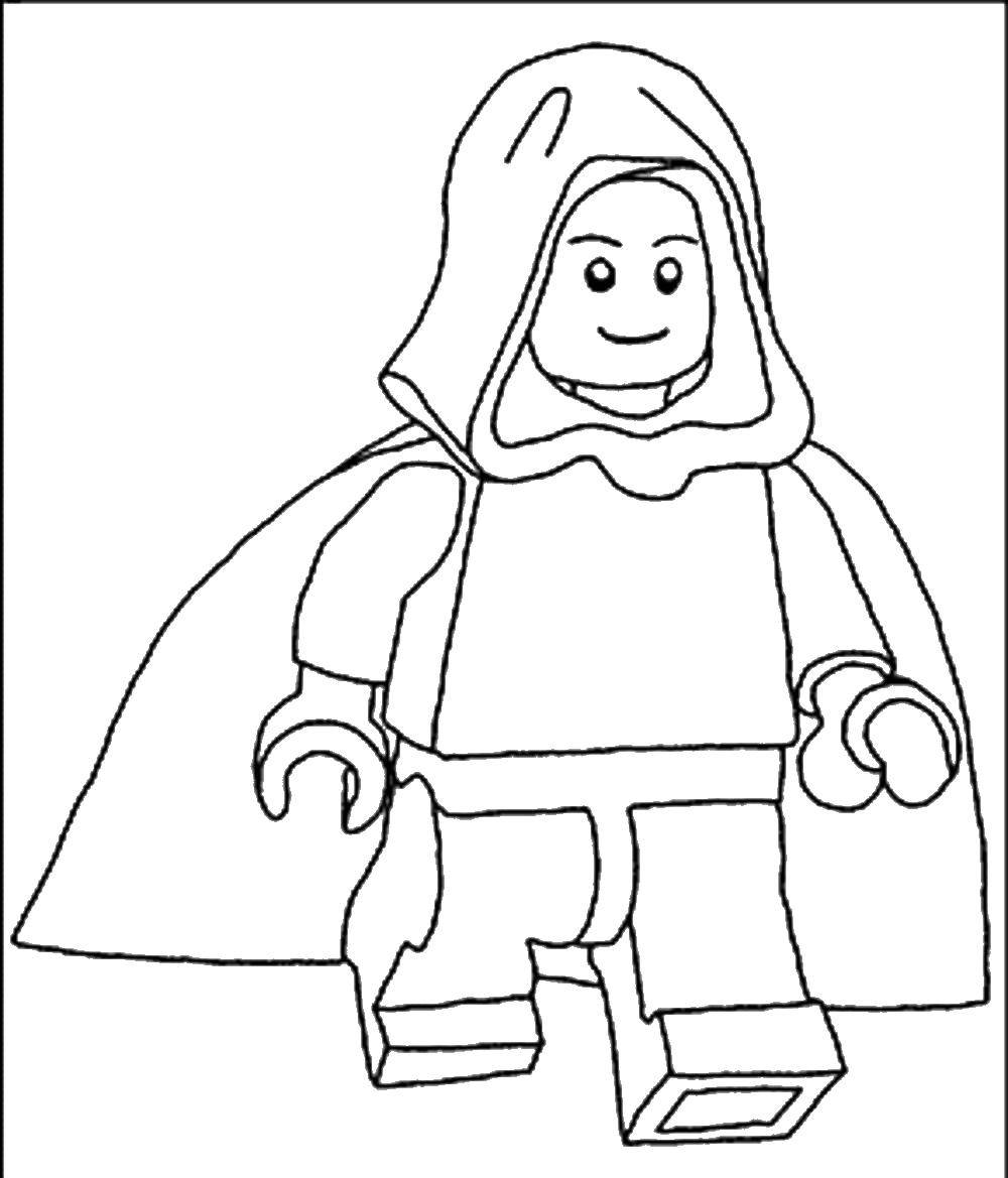 Раскраска Лего Конструктор Звездные Войны (Лего, Конструктор, Звездные, Войны, развлечение)