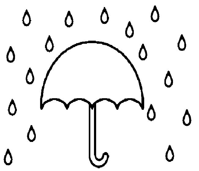 Раскраска с изображением дождя для детей