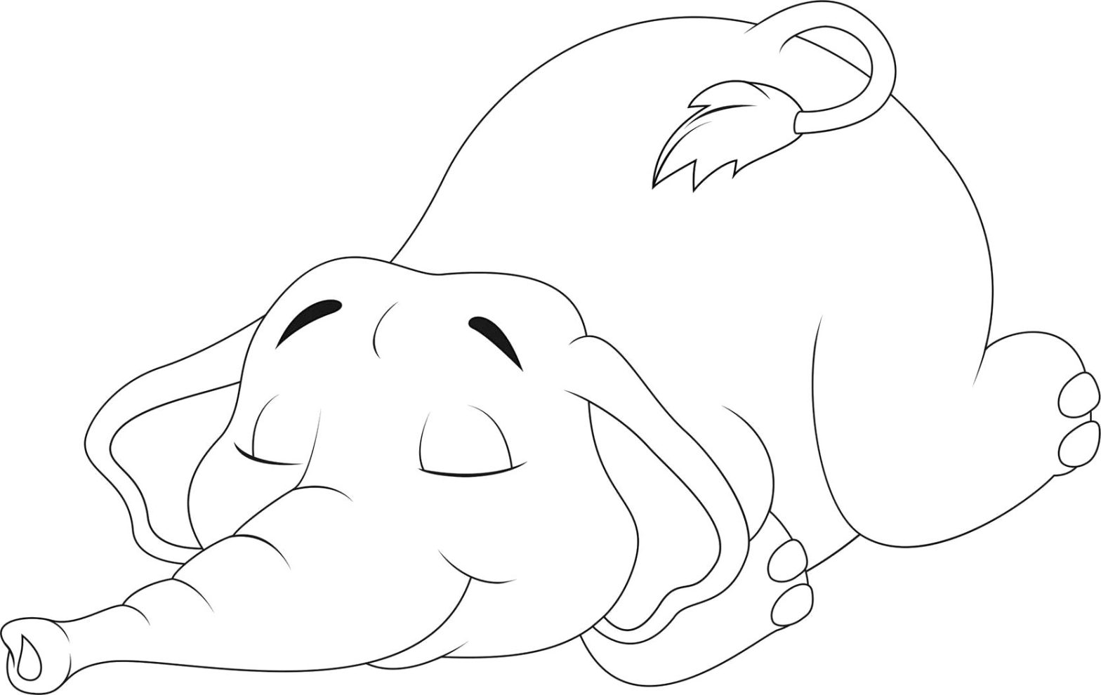 Раскрашенный слоник спит (слоник, спит)