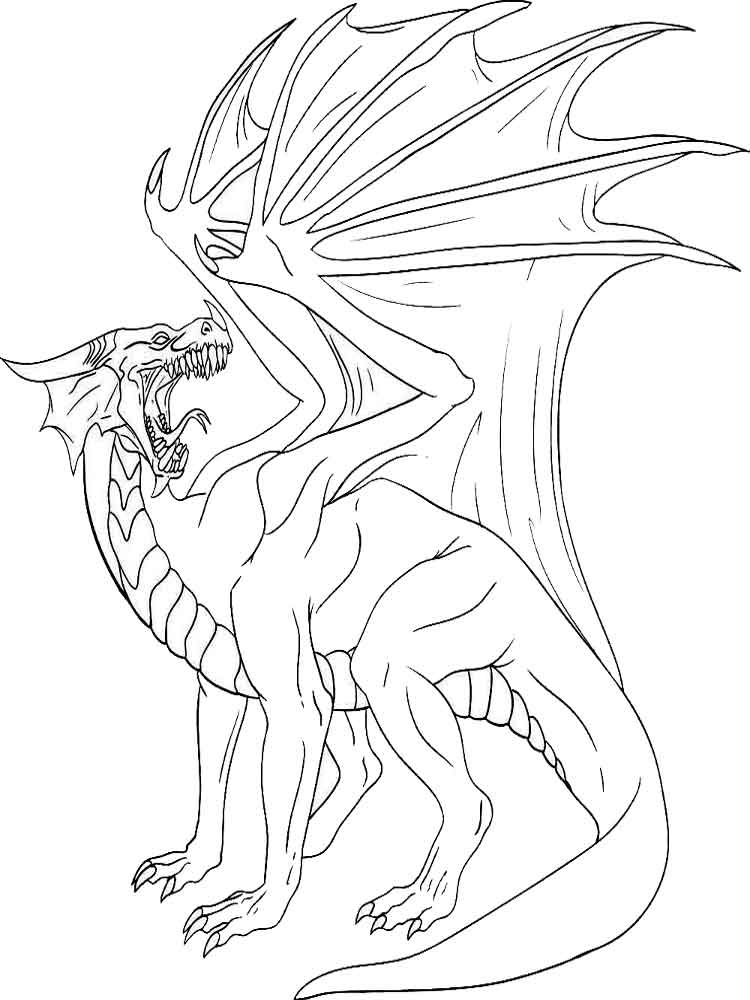 Раскраска дракона из мультфильма без логотипов
