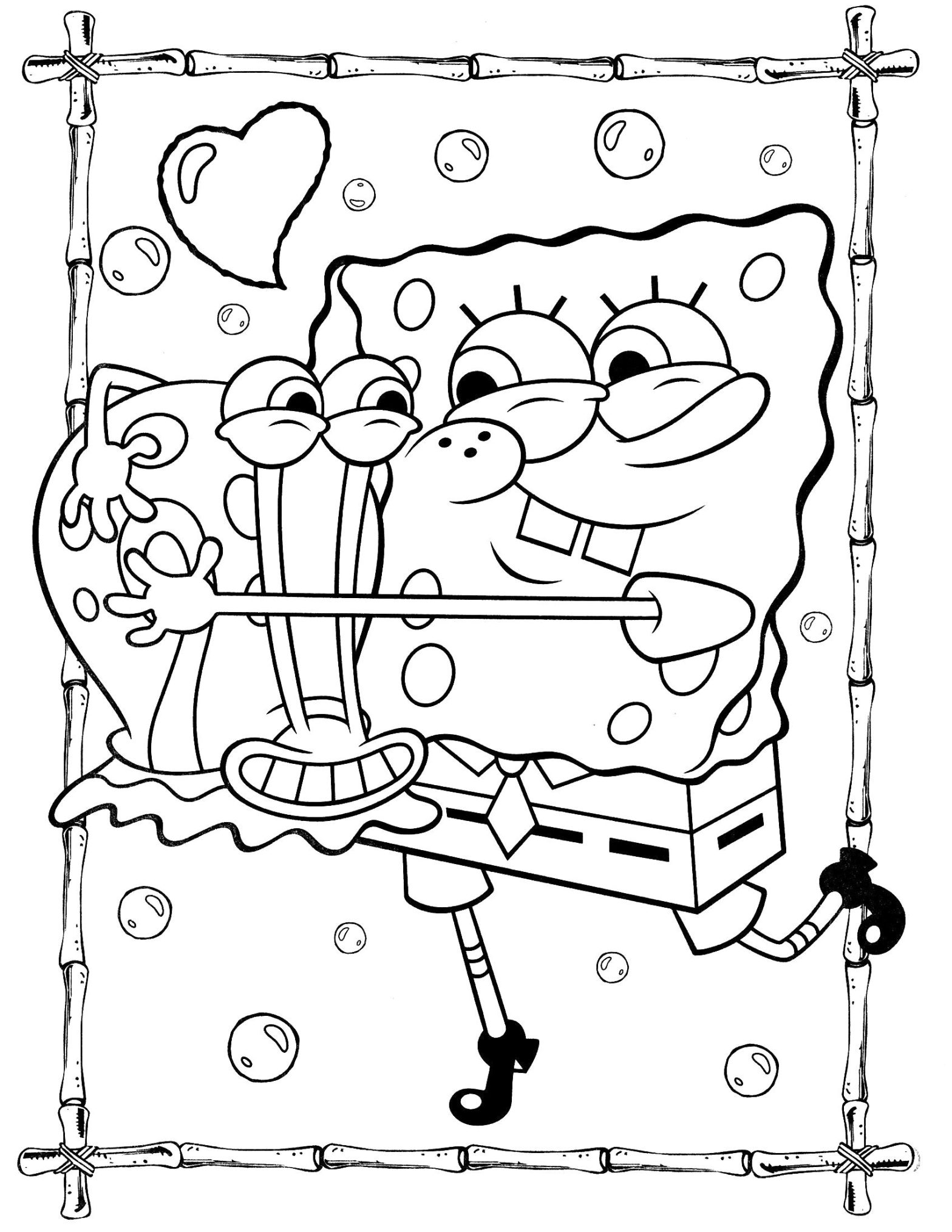Раскраска Спанч Боб и Гэри - изображение для раскрашивания (Гэри, комиксы)