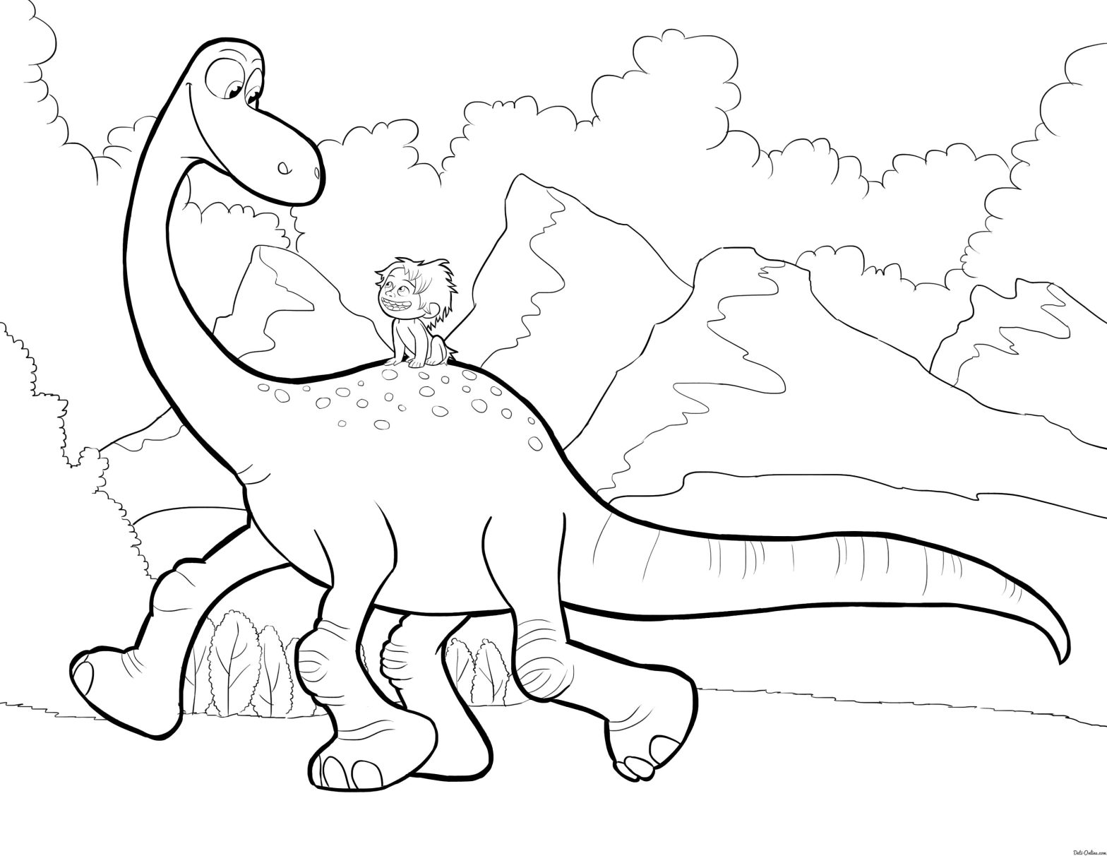 Раскраска динозавр (динозавр)