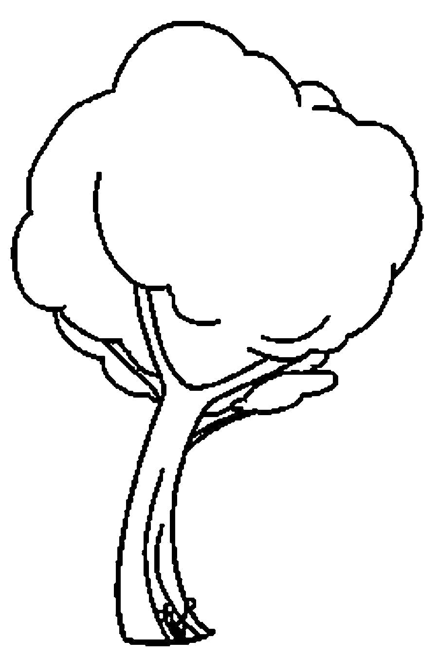 Раскраска растения дерево (растения, дерево, веселые, красочные)