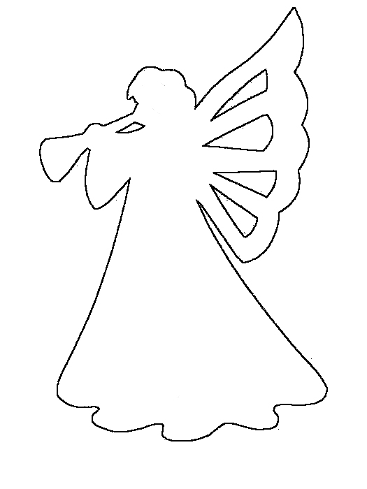 Раскраска ангела для детей (шаблоны)